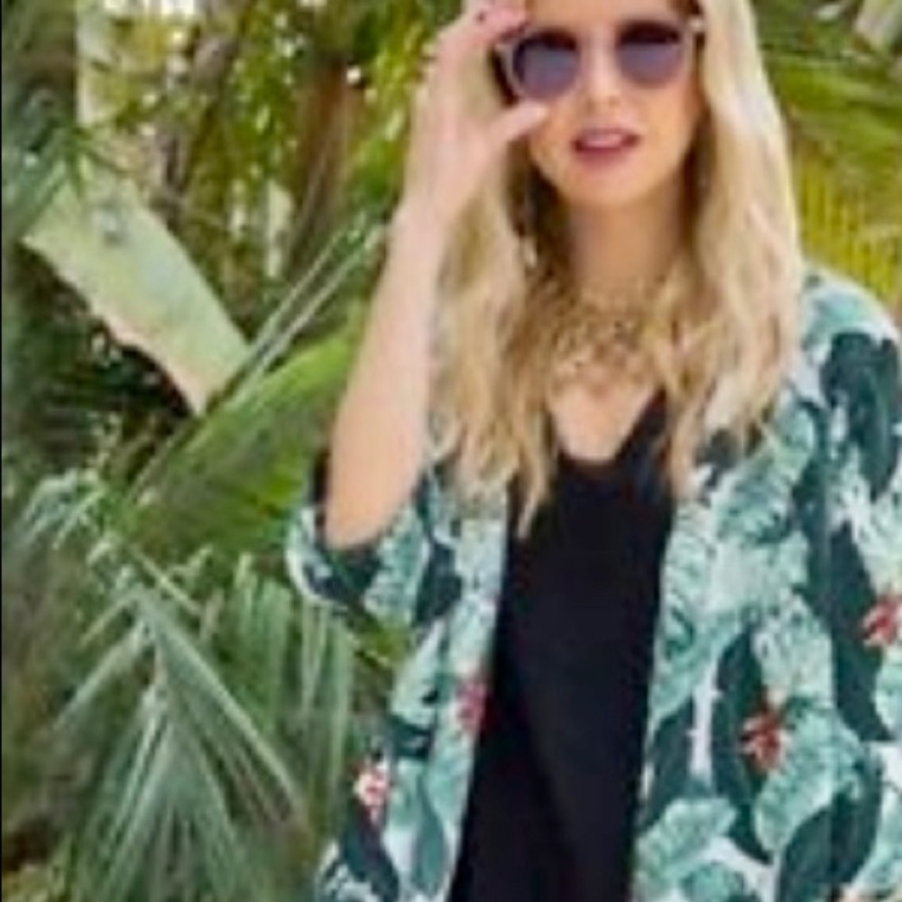 Rachel Zoe Palm Duster Kimono Cover-up Kaftan. OS. NWT
